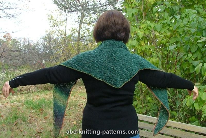 Abc Knitting Patterns Seed Stitch Triangular Kerchief Baktus