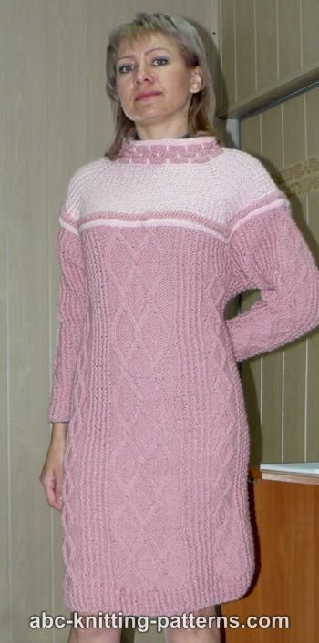 ABC Knitting Patterns - Seamless Cable Dress