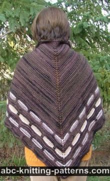 Garter Stitch Shawl with Slip Stitch Border