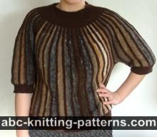 Striped One-Piece Noro Yarn Sweater
