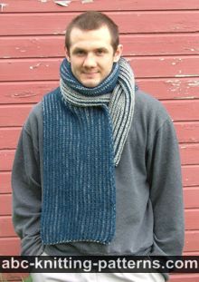 Two-Color Brioche Scarf