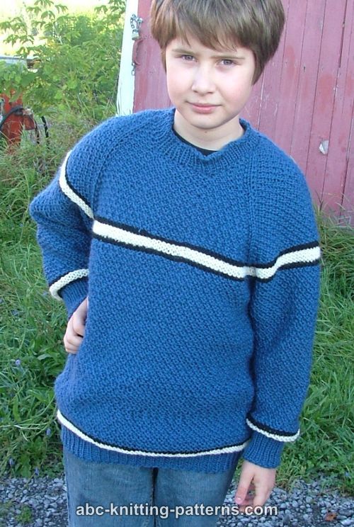 Boy sweater knitting pattern