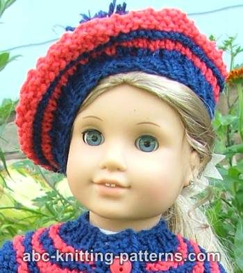 Beret for 18-inch Doll