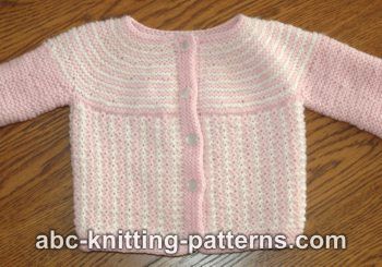 Abc Knitting Patterns Round Yoke Top Down Seamless Baby