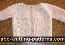 Round Yoke Top Down Seamless Baby Cardigan 