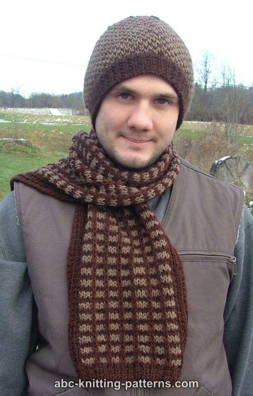 ABC Knitting Patterns - Plaid Scarf