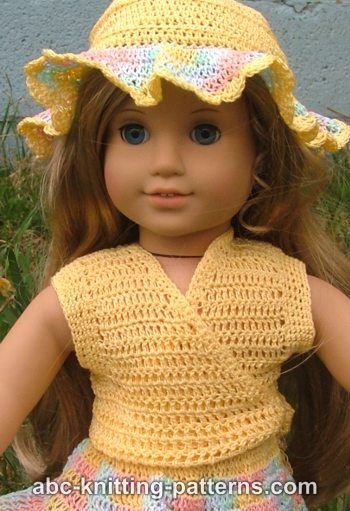 Sleeveless Wrap Top for 18-inch Doll