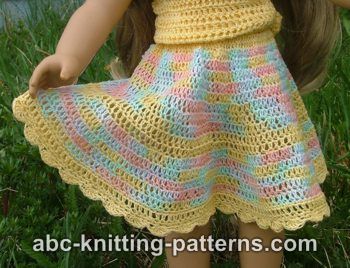 Flared Buttercup Skirt for 18-inch Doll