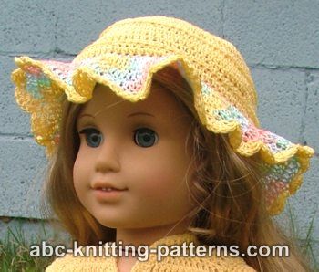 Buttercup Hat for 18-inch Doll