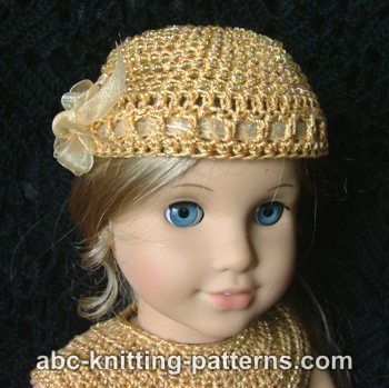 American Girl Doll Cocktail Hat with Beads