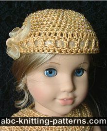 American Girl Doll Cocktail Hat with Beads