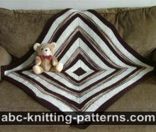 Square Stripes Garter Stitch Baby Blanket