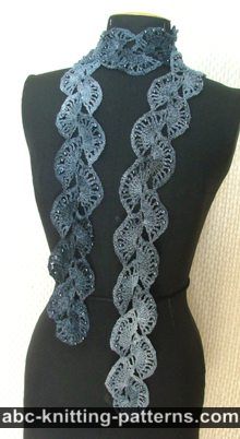 Elegant Ribbon Lace Scarf with Beads