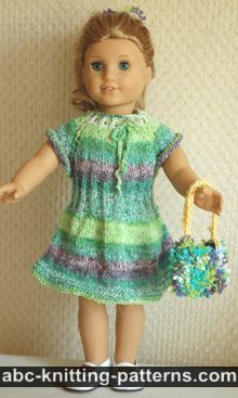 American Girl Doll Drawstring Raglan Summer Dress