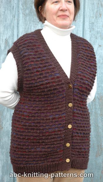 Abc Knitting Patterns Two Tone Seamless Vest