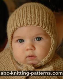 Ribbed Baby Earflap Hat