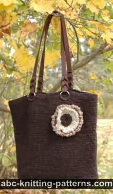 Felted Crochet Purse with 3-Color Flower