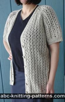 Top-Down Raglan Summer Lace Cardigan