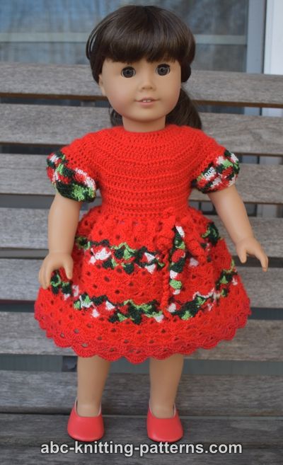 Perfect Christmas Dress for 18-inch Doll