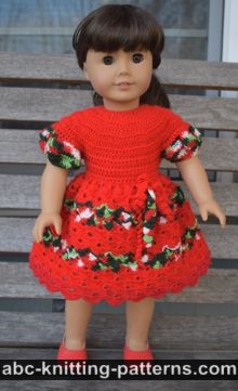Perfect Christmas Dress for 18-inch Doll