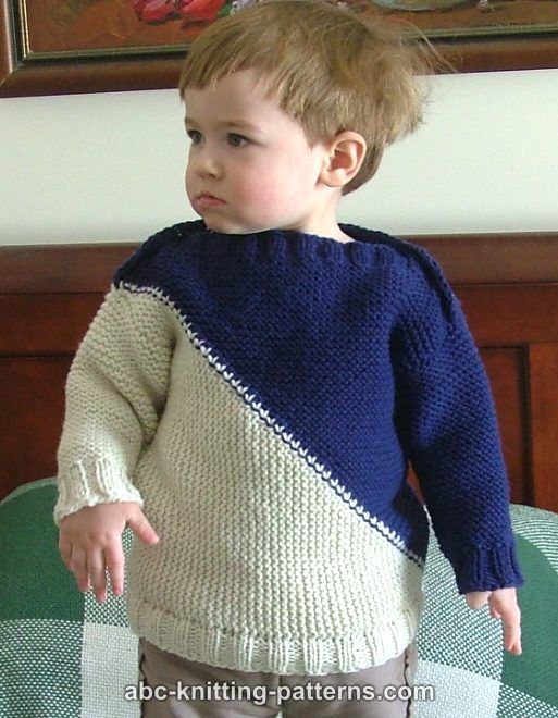 Abc Knitting Patterns Child S Color Block Sweater