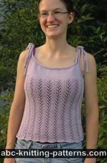 Vine Lace Summer Top with I-Cord Finish