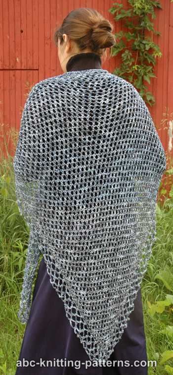 Starry Night Shawl with Crocheted Bead Edging