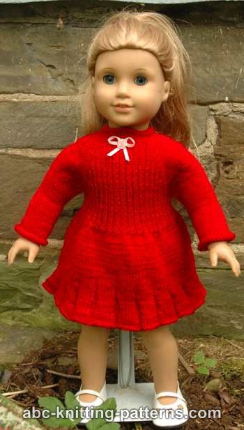 Little Red Dress for 18-inch Doll