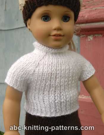 American Girl Doll Seamless Raglan Top