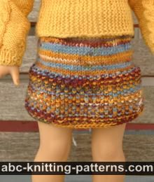 American Girl Doll Seed Stitch Skirt