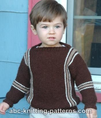 Easy Child's Garter Stitch Cuff-to-Cuff Sweater