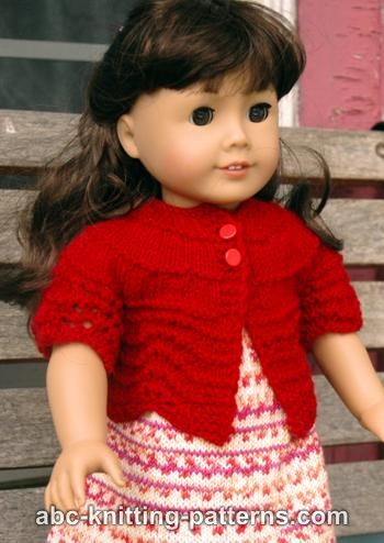 Hamptons Summer Cardigan for 18-inch Doll