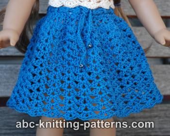 Seashell Summer Skirt for 18-inch Doll
