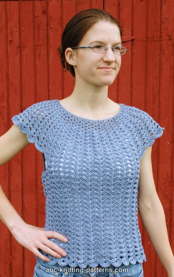 ABC Knitting Patterns - Scalloped Summer Top