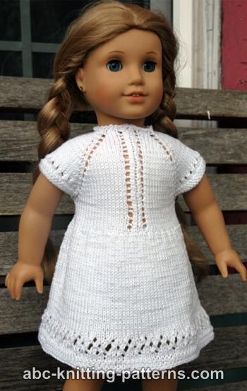 ABC Knitting Patterns - American Girl Doll Midsummer Dress