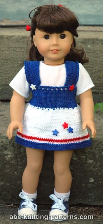 American Girl Doll 4th of July Jumper