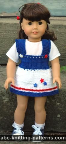American Girl Doll 4th of July Jumper