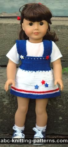 4th of July Jumper for 18-inch Doll