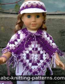 American Girl Doll Granny Square Poncho