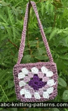 American Girl Doll Granny Square Bag