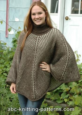 Reversible Brioche Poncho