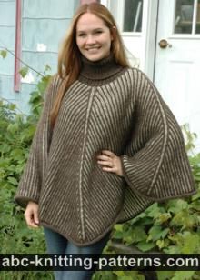 Reversible Brioche Poncho