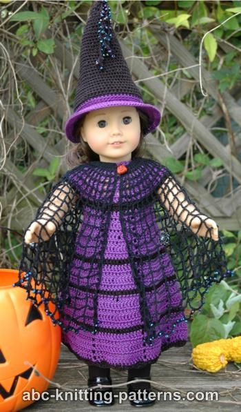 Witch's Cloak for 18-inch Doll