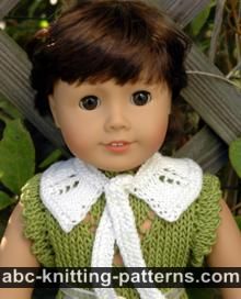 American Girl Doll Knit Peter Pan Collar