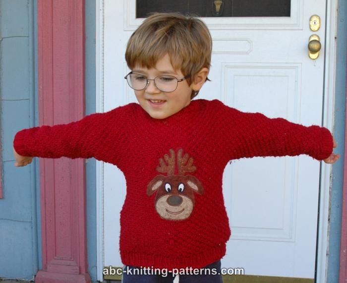 Abc Knitting Patterns Cuff To Cuff Children S Christmas