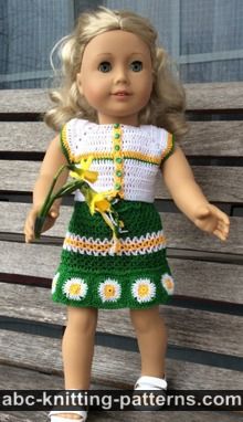 Fields of Daisies Skirt and Top for 18-inch Doll