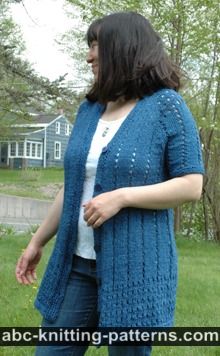 Denim Eyelet Cardigan