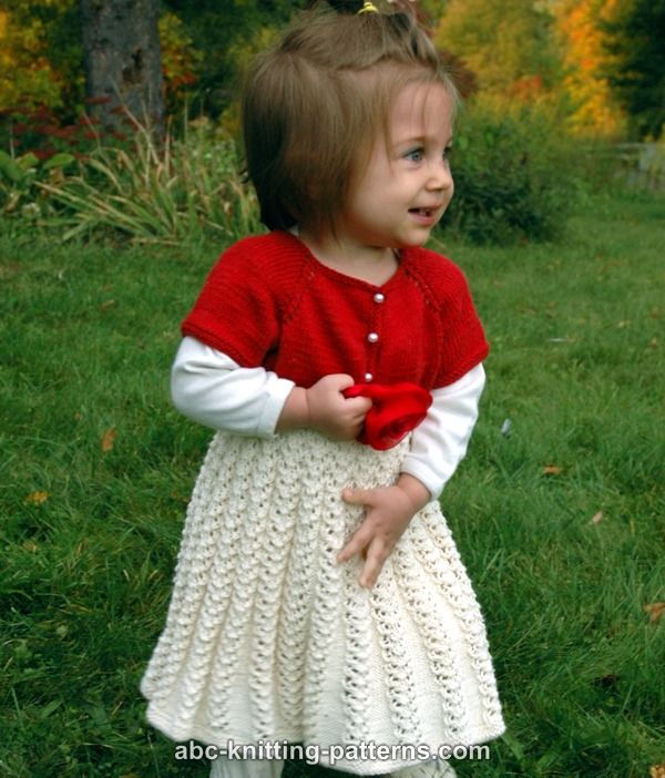baby christmas dress knitting pattern