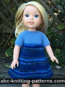 Wellie Wishers Doll Dress and Cardigan (14 inch doll)