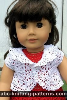 Vintage Lace Bolero for 18-inch Doll
